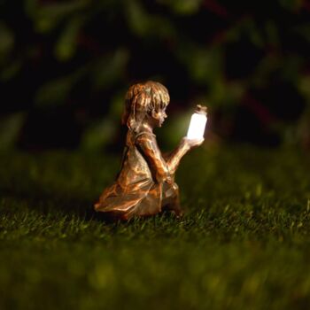 Solar Boy And Girl Garden Firefly Jar Outdoor Ornament, 8 of 12