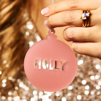 Personalised Frosted Bauble Decoration, 6 of 7