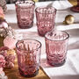 Set Of Four Rose Quartz Glass Tumblers, thumbnail 1 of 6