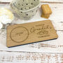 Personalised Oak Coaster Tray For Cookies Grandad Dad Gift, thumbnail 1 of 6