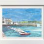 Falmouth Harbour, Cornwall Art, Paper Collage Print, thumbnail 4 of 6