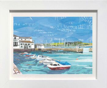 Falmouth Harbour, Cornwall Art, Paper Collage Print, 4 of 5