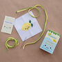 Kawaii Lemon Mini Cross Stitch Kit, thumbnail 1 of 9
