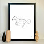 Running Horse Line Drawing Art Print, thumbnail 1 of 2