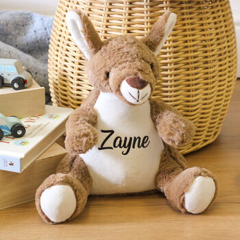 Personalised Kangaroo Soft Toy Teddy Bear For Children, 4 of 7