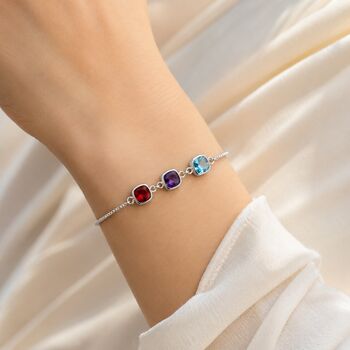Personalised Create Your Own Square Birthstones Bracelet, 4 of 8