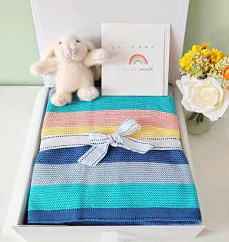 Luxury New Baby Blanket Gift Hamper, 2 of 10