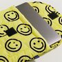 Smiley Face Quilted Puffy Laptop / Tablet Sleeve Case, thumbnail 3 of 3