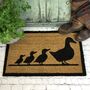 Pair Of Mother Duck Family Doormats, thumbnail 1 of 3