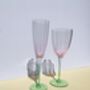 Cute Ombre Ribbed Prosecco Glass, thumbnail 5 of 7