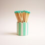 Stripy Match Stick Holders Choose Your Colours, thumbnail 4 of 6