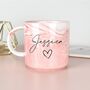 Personalised Pink Marble Effect Mug, thumbnail 1 of 2