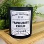 Personalised Mothers Day Favourite Child Candle, thumbnail 2 of 12