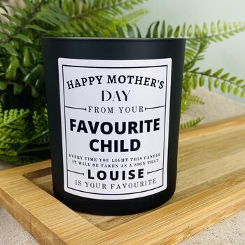 Personalised Mothers Day Favourite Child Candle, 2 of 12