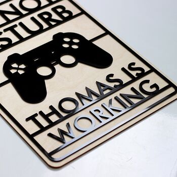 Personalised Do Not Disturb Gaming Sign, 3 of 7