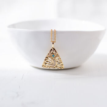 Triangle Evil Eye Necklace, 2 of 6