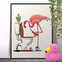 Flamingo With Toilet Plunger, thumbnail 1 of 8