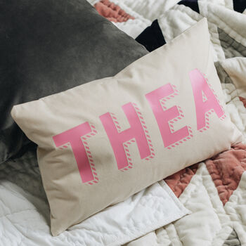 Personalised Name Modern Cushion, 3 of 5