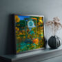 Surreal Science Fantasy Hourglass Square Art Print, thumbnail 5 of 6