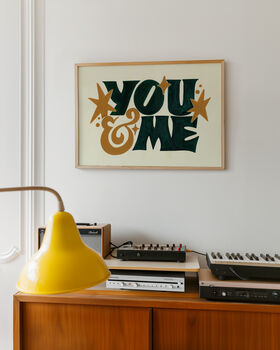 You And Me Print, Couples Wall Art, 3 of 8