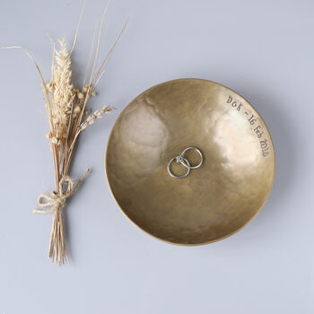 Personalised 8th Anniversary Gift Bronze Bowl Medium, 3 of 7