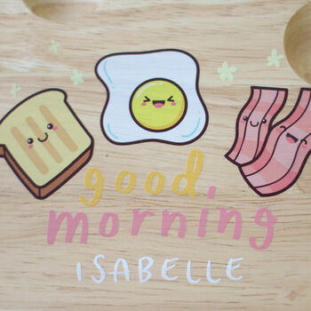 Personalised Cloud Egg Board, Eggs And Bacon, 2 of 3
