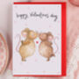 Cute Mice Valentine Card For Him Or Her, thumbnail 1 of 2