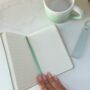 Stylish Gift Box For Her – Ombre Mug, Notebook And Keyring Set In Green, Pink Or Blue, thumbnail 8 of 12