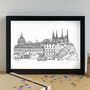Lyon Skyline Travel Art Print Unframed, thumbnail 2 of 6