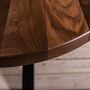 Causey Stripe Walnut Dining Table With Spider Legs, thumbnail 5 of 6