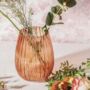 Fluted Wide Glass Vase, thumbnail 3 of 3