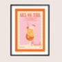 Retro Cocktail Sex On The Beach Print, thumbnail 3 of 4