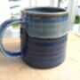 Individual Reactive Glaze Brûlée Mug In Denim Glaze, thumbnail 11 of 12