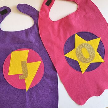 Felt Superhero Cape, Personalised With Letter, For Kids, 8 of 10
