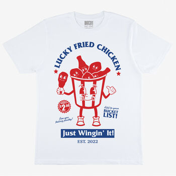 Lucky Fried Chicken Men's Graphic T Shirt, 3 of 3