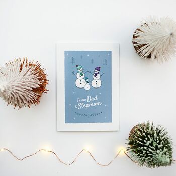 'To My Dad And Stepmom' Christmas Card Snowmen, 5 of 10