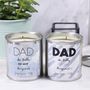 First Father's Day Paint Pot Scented Candle For Dad, thumbnail 8 of 10