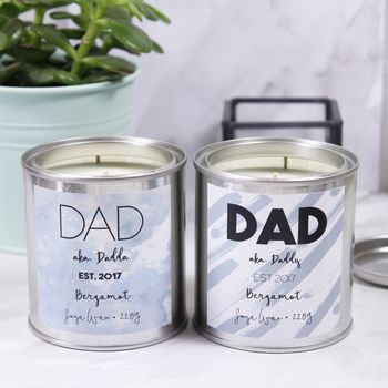 First Father's Day Paint Pot Scented Candle For Dad, 8 of 10