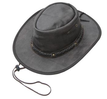 Soft Distressed Foldable Leather Hat, 5 of 9