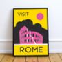 'Visit Rome' Vintage Inspired Travel Art Print, thumbnail 2 of 2