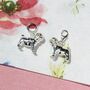 Pug Charm Sterling Silver, thumbnail 2 of 12