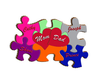 Jigsaw Style Personalised Family Print, 4 of 5