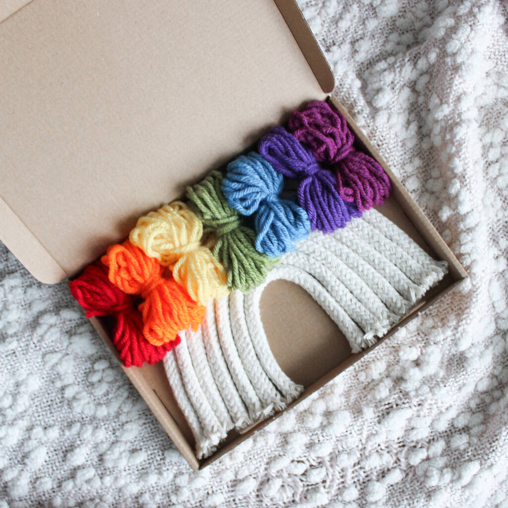 Make Your Own Classic Macrame Rainbow Craft Kit By MTH Craft Studio
