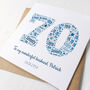 Personalised 70th Birthday Card For Him, thumbnail 3 of 3
