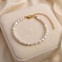 Gold Plated Natural Freshwater Pearl Bracelet, thumbnail 1 of 4