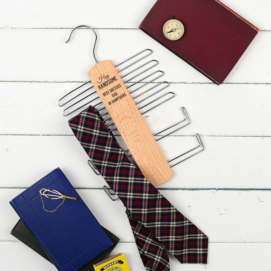 Personalised Belt Hanger And Tie Organiser Rack By Delightful Living