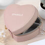 Personalised Bold Message Pink Heart Jewellery Case, thumbnail 1 of 10