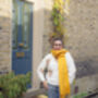 Yellow Colour Block Warm Wrap Scarf, thumbnail 5 of 5