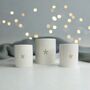 White Ceramic Tea Light Holders With Star, thumbnail 1 of 9