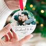 Personalised First Christmas As Husband To Be Engagement Bauble, thumbnail 6 of 8